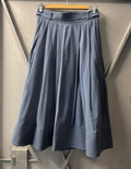 Banana Republic Dusty Blue 100% Lyocell Pleated Midi Skirt with Belt