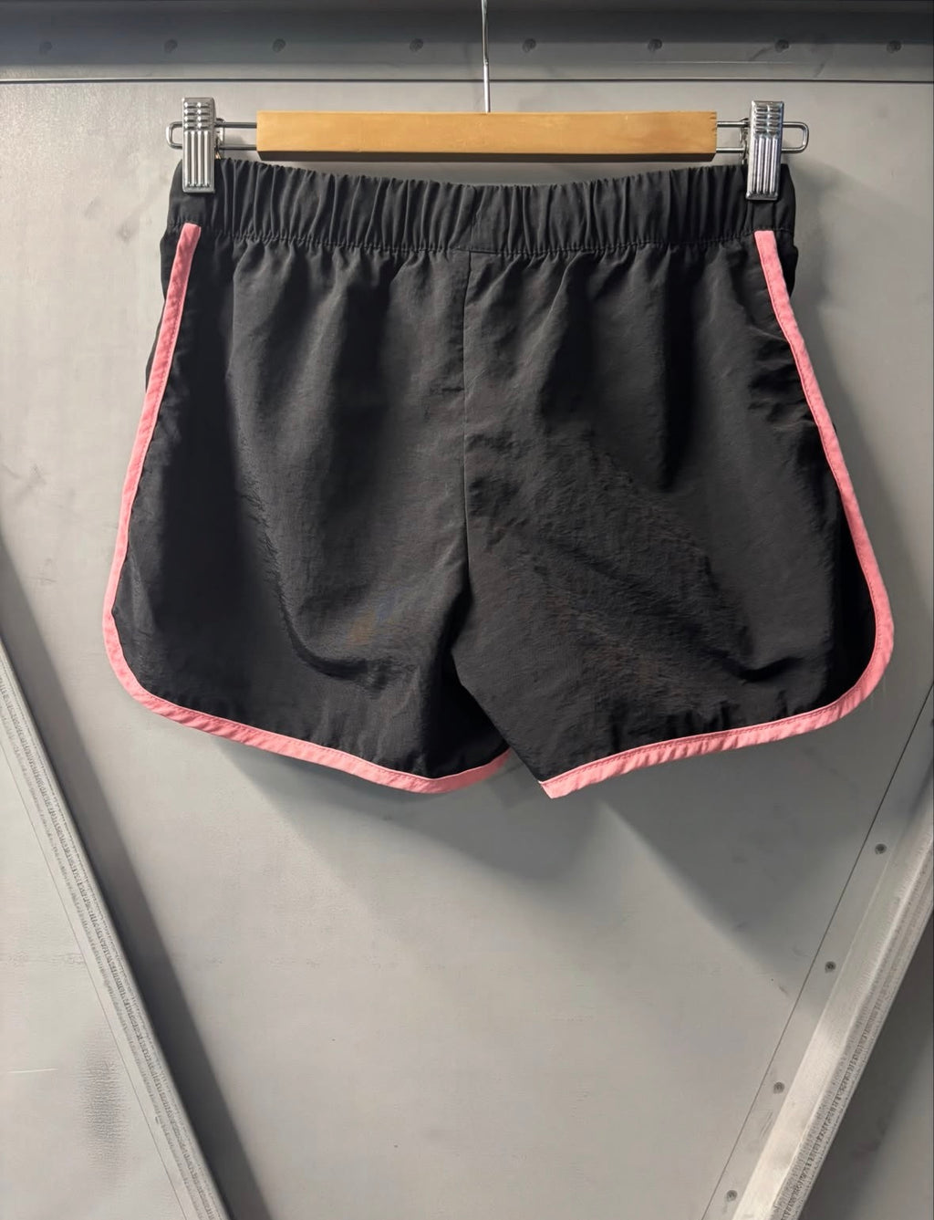 Old Navy Women’s Black Athletic Running Shorts with Pink Trim